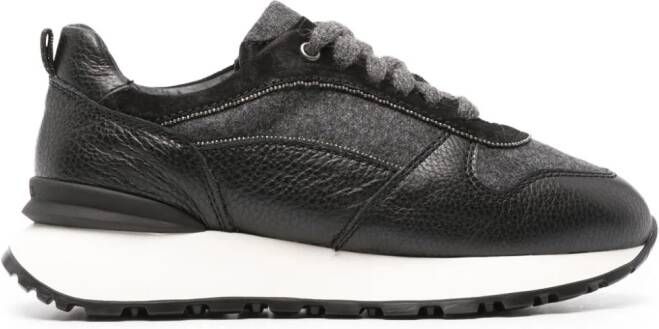 Doucal's lace-up ridged-sole sneakers Black