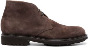 Doucal's lace-up suede boots Brown