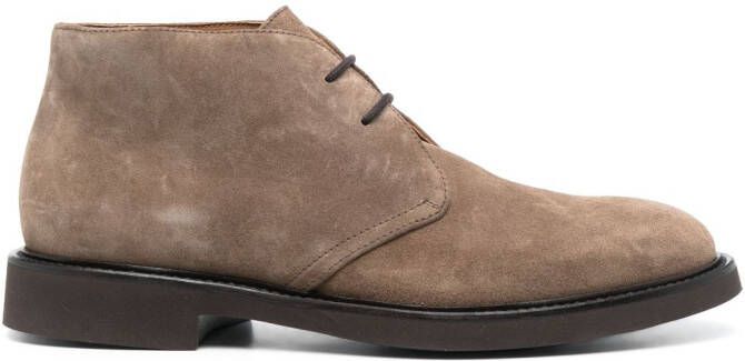 Doucal's lace-up suede derby shoes Brown