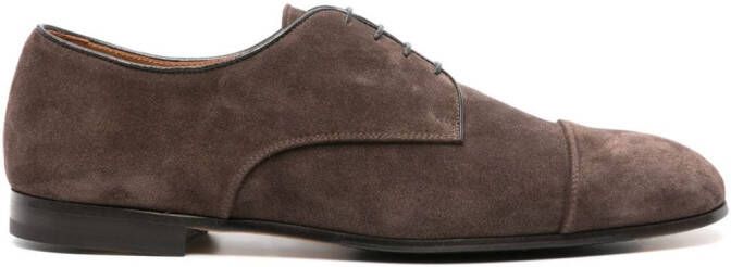 Doucal's lace-up suede derby shoes Brown