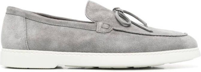 Doucal's lace-up suede loafers Grey