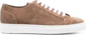 Doucal's lace-up suede sneakers Brown