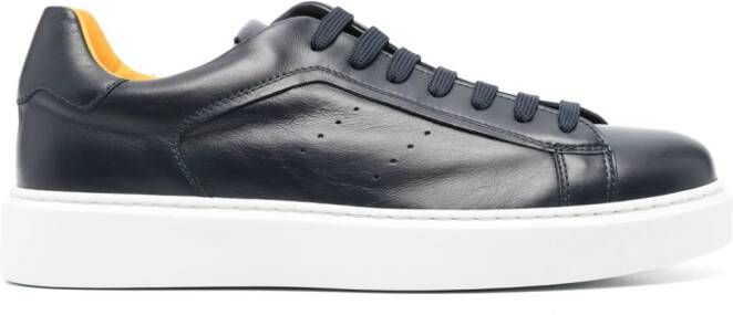 Doucal's leather low-tops sneakers Blue