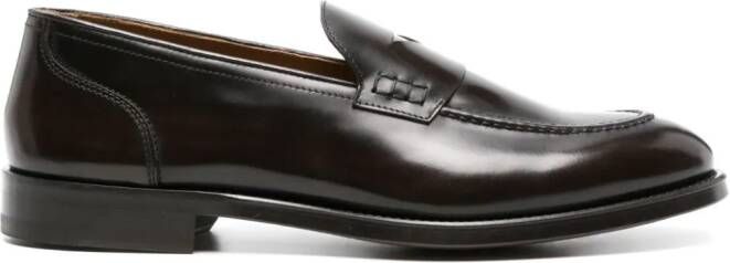 Doucal's leather penny loafers Brown