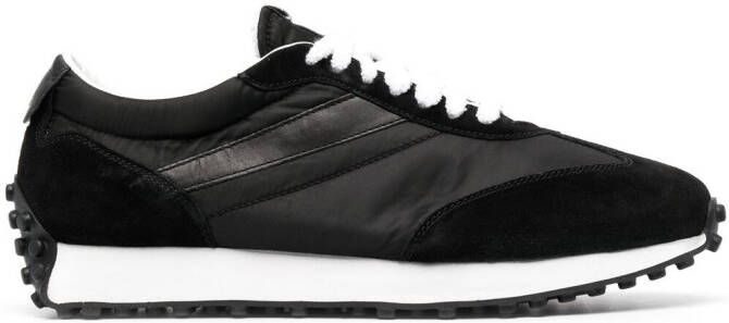 Doucal's leather-trim low-top sneakers Black