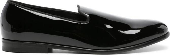 Doucal's patent leather loafers Black