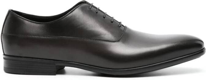 Doucal's patent leather Oxford shoes Black