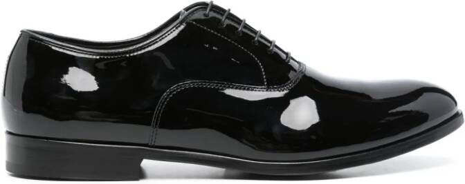 Doucal's patent-leather oxford shoes Black