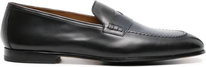 Doucal's penny-slot patent leather loafers Blue