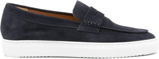 Doucal's penny-slot suede loafers Blue