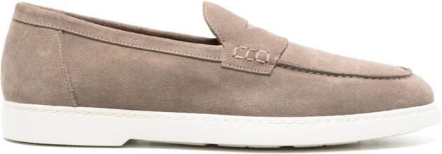 Doucal's penny-slot suede loafers Grey