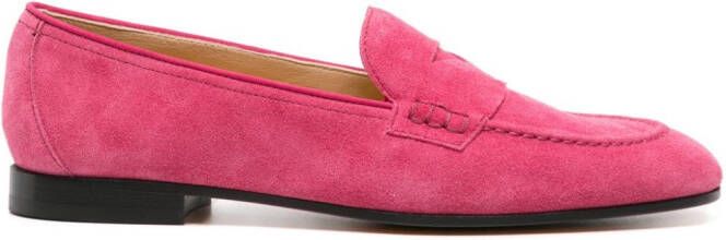Doucal's penny-slot suede loafers Pink