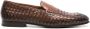 Doucal's penny-slot woven leather loafers Brown - Thumbnail 1
