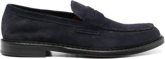 Doucal's penny suede loafers Blue