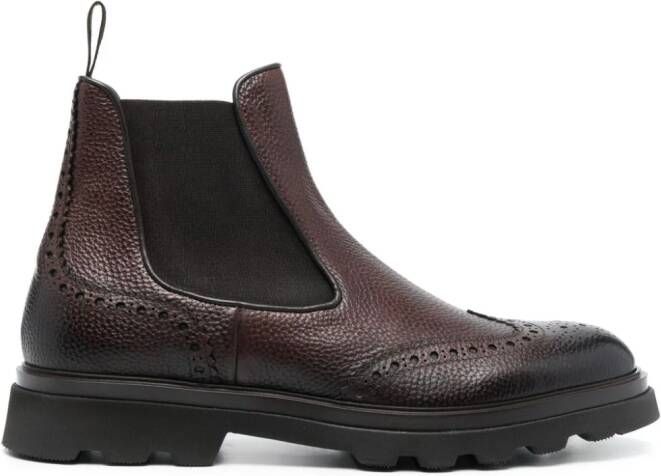 Doucal's perforated Chelsea boots Brown