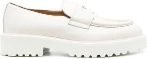 Doucal's ridged-rubber sole detail loafers White