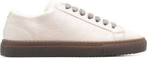 Doucal's shearling-lined leather sneakers Neutrals