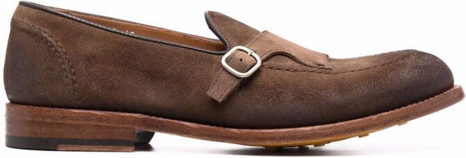 Doucal's side-buckle loafers Brown