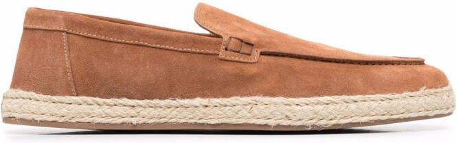 Doucal's slip-on espadrille loafers Brown