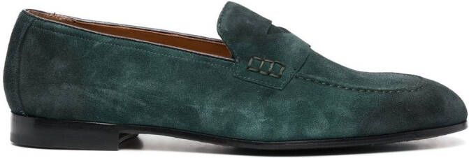 Doucal's slip-on suede loafers Green