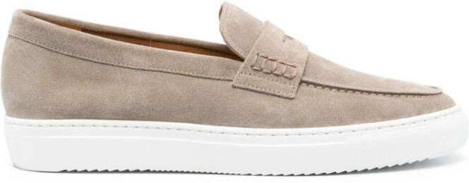Doucal's slip-on suede loafers Grey