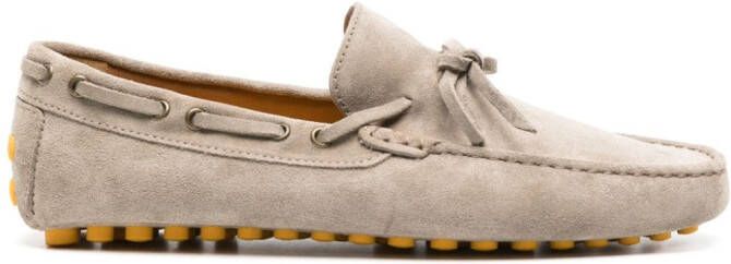 Doucal's suede boat shoes Neutrals