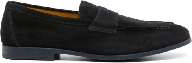 Doucal's suede penny loafers Blue