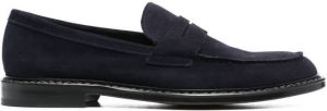 Doucal's suede penny-slot loafers Blue