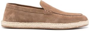 Doucal's suede slip-on espadrilles Brown