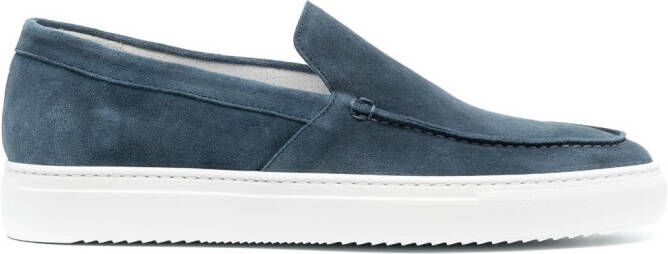 Doucal's suede slip-on loafers Blue