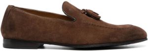 Doucal's suede tassel-detail loafers Brown