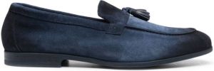 Doucal's tassel-detail calf-suede loafers Blue