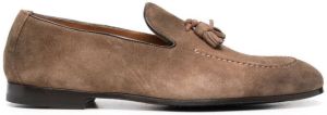 Doucal's tassel-detail leather loafers Brown