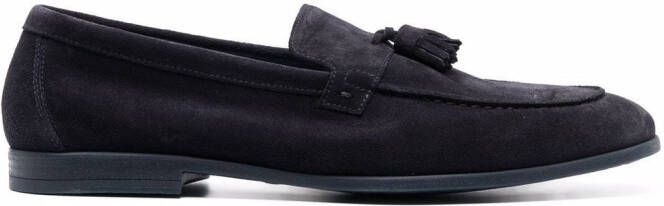 Doucal's tassel-detail suede loafers Blue