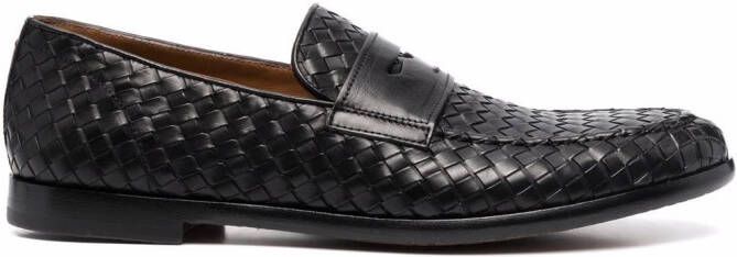 Doucal's woven-detail loafers Black