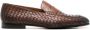 Doucal's woven leather penny loafers Brown - Thumbnail 1