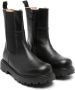 Douuod Kids Black Beatles leather boots - Thumbnail 1