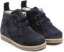 Douuod Kids lace-up suede boots Blue - Thumbnail 1