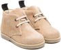 Douuod Kids lace-up suede boots Brown - Thumbnail 1