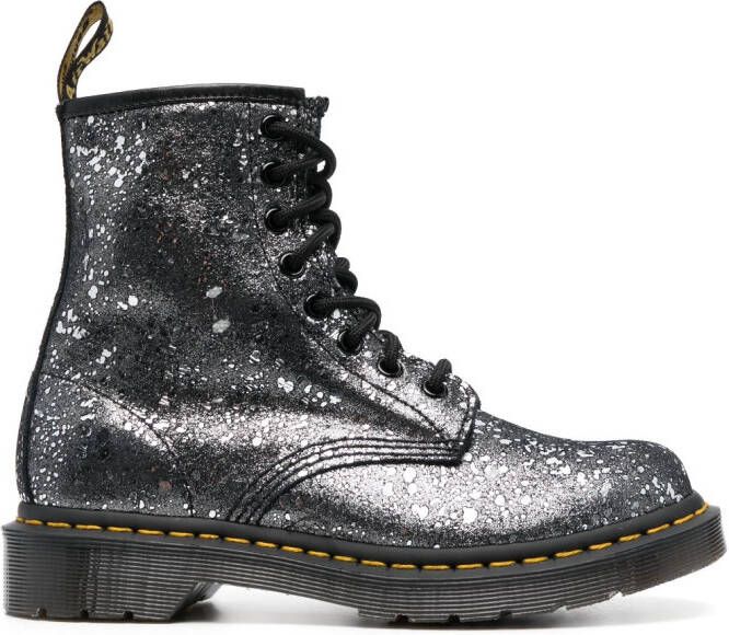 Dr. Martens 1460 metallic-finish leather boots Grey