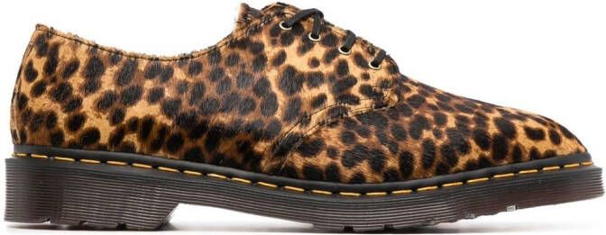 Dr. Martens leopard-print Derby shoes Brown