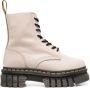 Dr. Martens Audrick 8-Eyeye Lux leather ankle boots Neutrals - Thumbnail 1