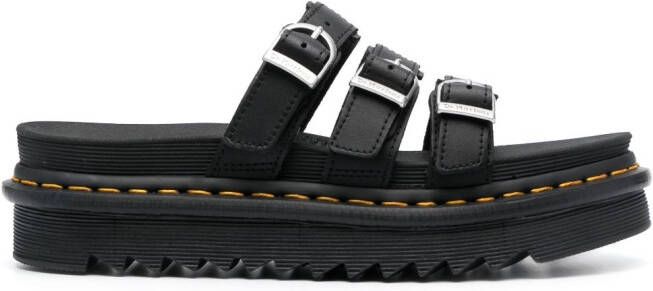 Dr. Martens buckle-embellished platform sandals Black