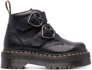 Dr. Martens Devon Heart leather platform boots Black