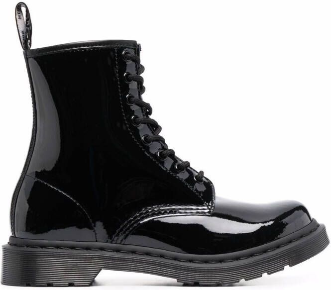 Dr. Martens high-shine ankle boots Black