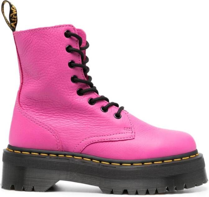 Dr. Martens Jadon leather platform ankle boots Pink