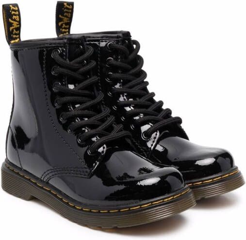 Dr. Martens Kids 1460 patent leather ankle boots Black