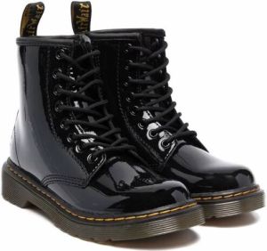 Dr. Martens Kids 1460 patent leather boots Black