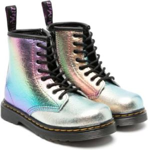 Dr. Martens Kids 1460 Rainbow leather ankle boots Pink
