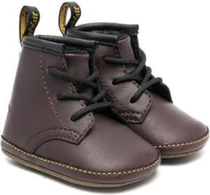 Dr. Martens Kids lace-up leather pre-walkers Brown
